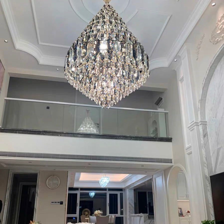 Staircase/Foyer Chandelier With High Clarity Crystals Luxury Ceiling Light