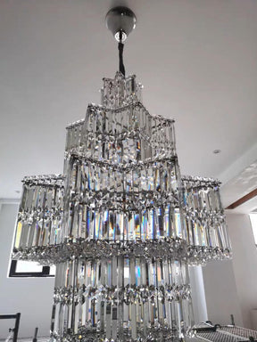 Luxury Plaza Multi-Tier Crystal Chandelier for High Ceilings/Hotel Hall / 2 Story Foyer - Merlin Lamps