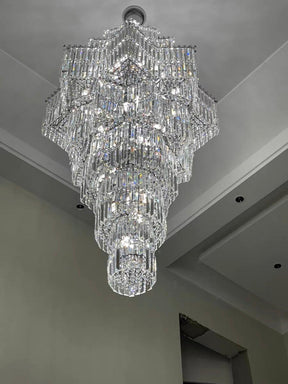 Luxury Plaza Multi-Tier Crystal Chandelier for High Ceilings/Hotel Hall / 2 Story Foyer - Merlin Lamps