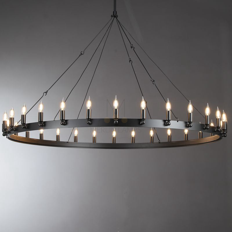 Dania Series Luxury Vintage Filament Round Chandelier, Classic ...