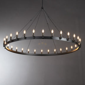 Dania Series Luxury Vintage Filament Round Chandelier, Classic Chandelier Lighting Fixture