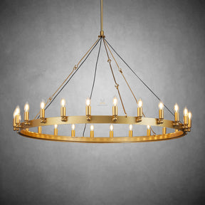 Dania Series Luxury Vintage Filament Round Chandelier, Classic Chandelier Lighting Fixture