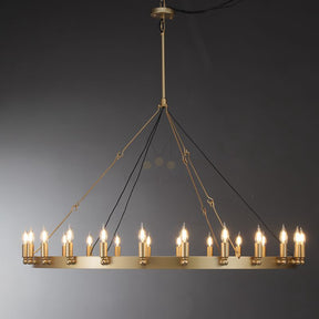 Dania Series Luxury Vintage Filament Round Chandelier, Classic Chandelier Lighting Fixture