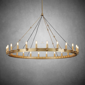 Dania Series Luxury Vintage Filament Round Chandelier, Classic Chandelier Lighting Fixture