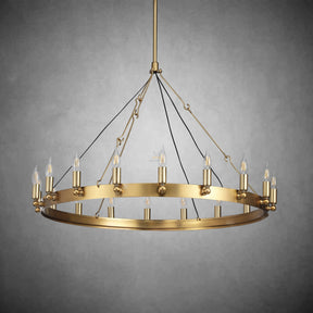 Dania Series Luxury Vintage Filament Round Chandelier, Classic Chandelier Lighting Fixture