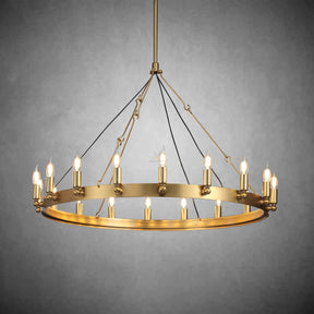 Dania Series Luxury Vintage Filament Round Chandelier, Classic Chandelier Lighting Fixture