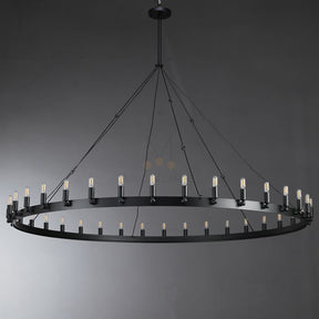 Dania Series Luxury Vintage Filament Round Chandelier, Classic Chandelier Lighting Fixture