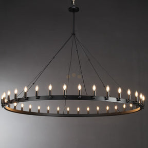 Dania Series Luxury Vintage Filament Round Chandelier, Classic Chandelier Lighting Fixture