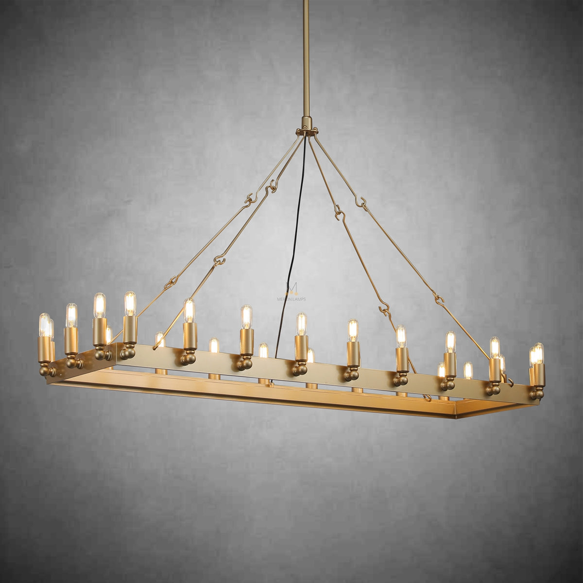 Dania Series Luxury Vintage Filament Round Chandelier, Classic Chandelier Lighting Fixture