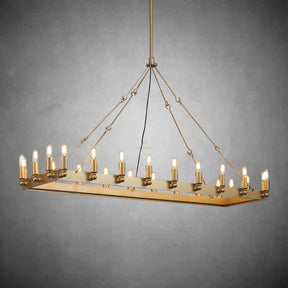 Dania Series Luxury Vintage Filament Round Chandelier, Classic Chandelier Lighting Fixture