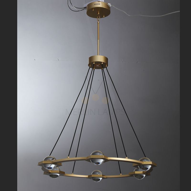 Planets Round Chandelier 36", Modern Lamp Fixtures