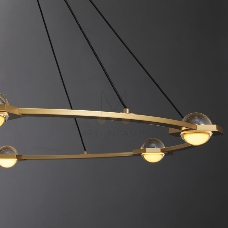 Planets Round Chandelier 48" LED Light