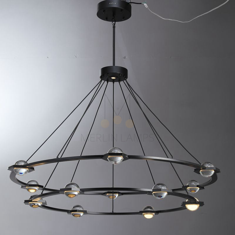 Planets 2-Tier Round Chandelier 60", Decoration Lamp