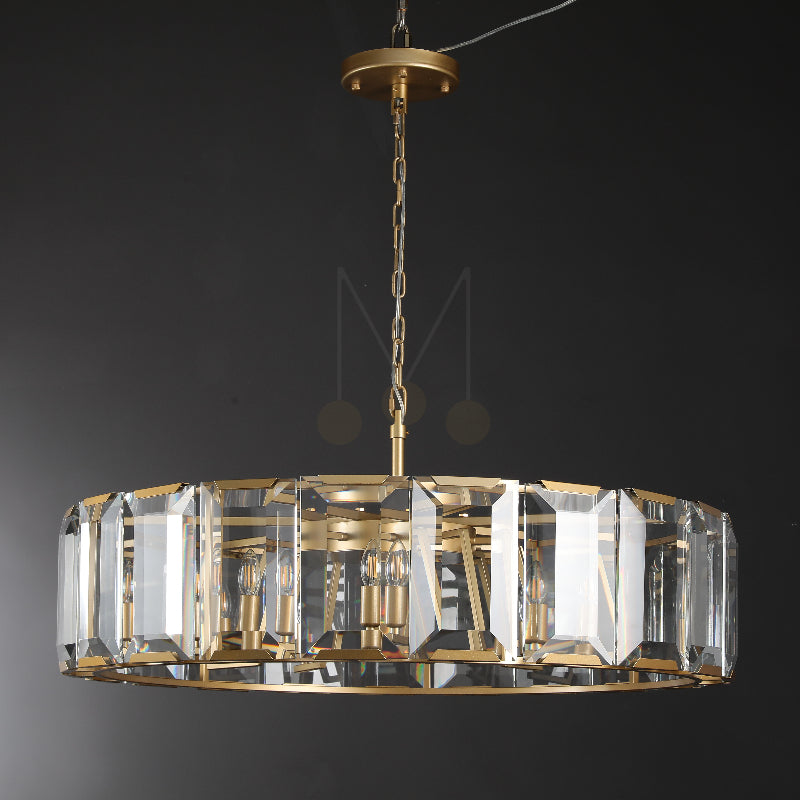 Harlew Multicurve Modern Crystal Round Chandelier, Dinning Table Lamp