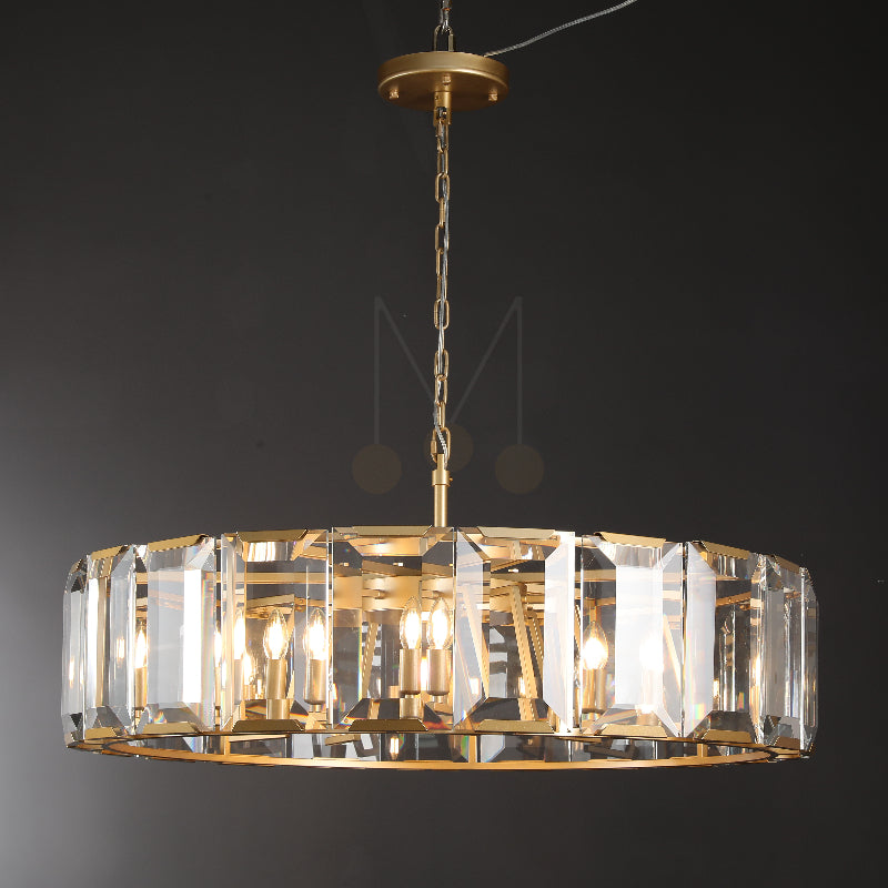 Harlew Multicurve Modern Crystal Round Chandelier, Dinning Table Lamp