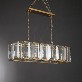 Harlew Multicurve Modern Crystal Rectangular Chandelier, Luxury Elegance Lamp