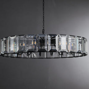 Harlew Multicurve Modern Crystal Round Chandelier, Dinning Table Lamp