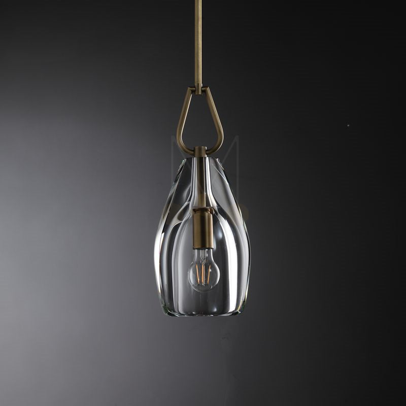 Botty Flute Pendant 6"/ 8"/ 9", Modern Crystal Kitchen Pendants Lamp