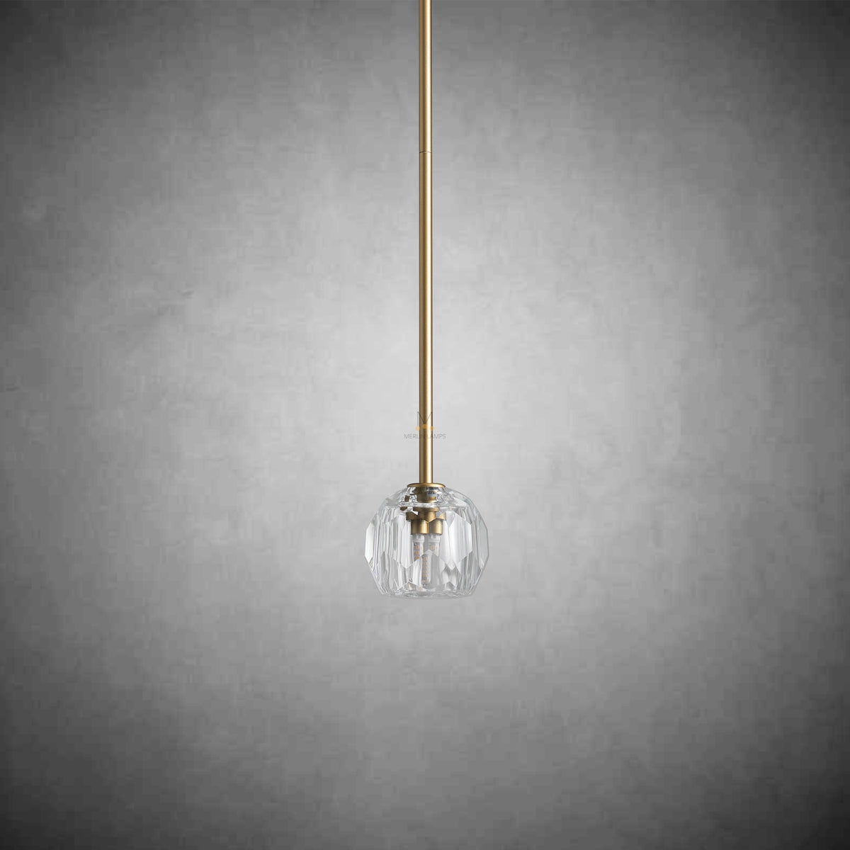 Kristal Ball Crystal Pendant Lighting, Minimalist Pendant Lamp Perfect for Modern Kitchen Islands