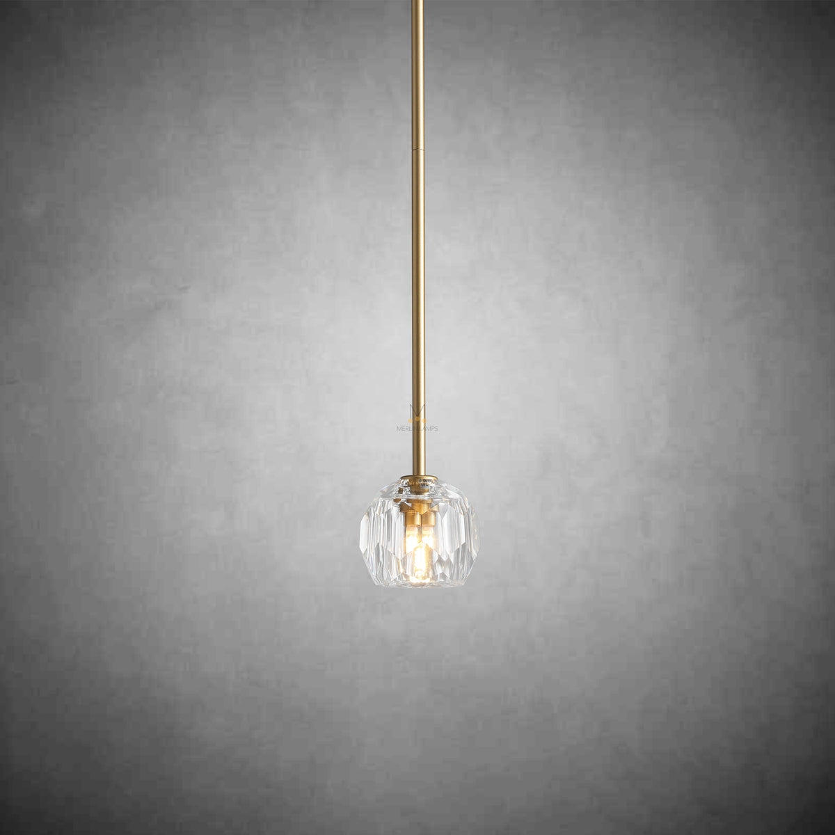 Kristal Ball Crystal Pendant Lighting, Minimalist Pendant Lamp Perfect for Modern Kitchen Islands