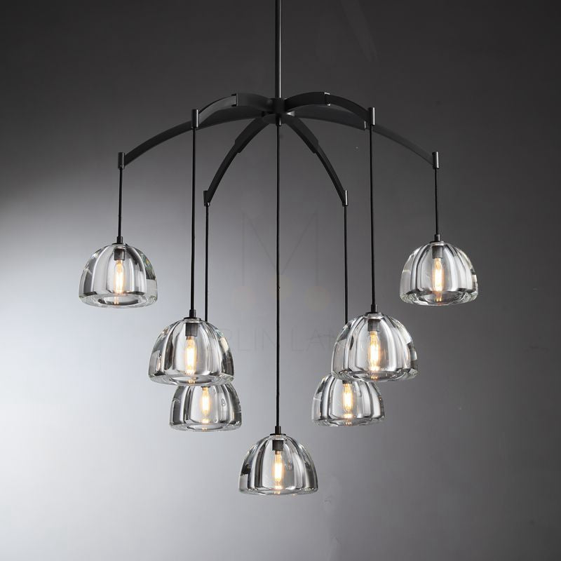 Himer Modern Glass Round Chandelier 36'' 48" 60"