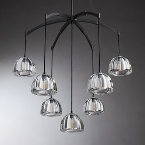 Himer Modern Glass Round Chandelier 36'' 48" 60"