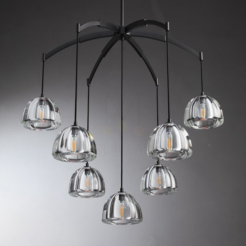 Himer Modern Glass Round Chandelier 36'' 48" 60"