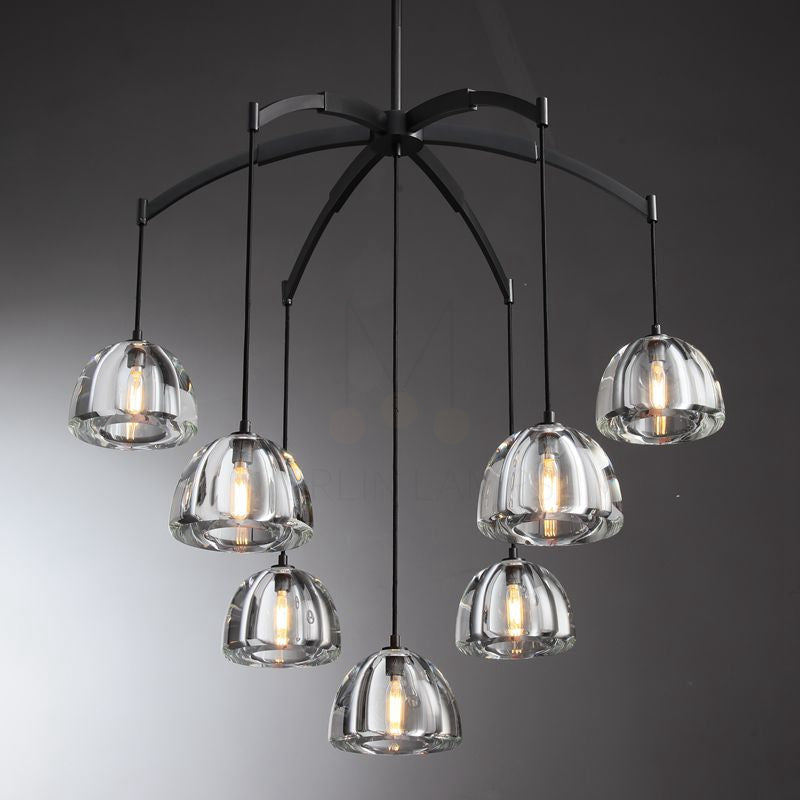 Himer Modern Glass Round Chandelier 36'' 48" 60"