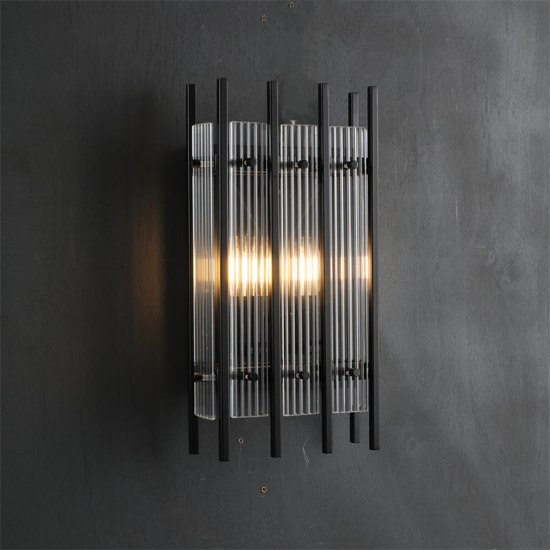 Lux Modern Linear Glass Wall Sconce, Bedroom Living Room Wall Lamp