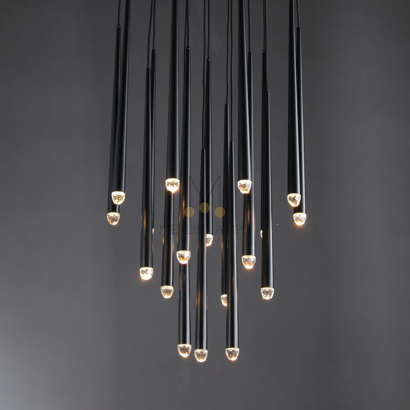 Melinda Round Chandelier, Indoor Metal Elegant Chandelier for Living Room