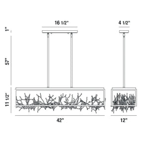 Aerie 8-Light 42" Linear Chandelier
