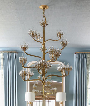 Luxury Branch Flower Chandelier in Gold for Living Room Staircase and Bedroom Lighting - Yovalighting