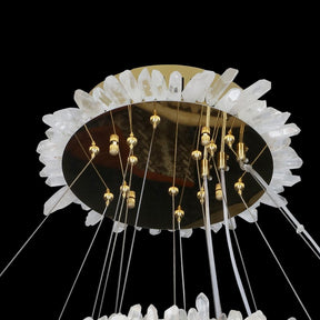 Modern Round/Oval/Linear/Square Natural Crystal Chandelier