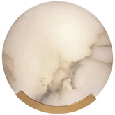 Iris Alabaster Round Plate Sconce,Modern Wall Lamp
