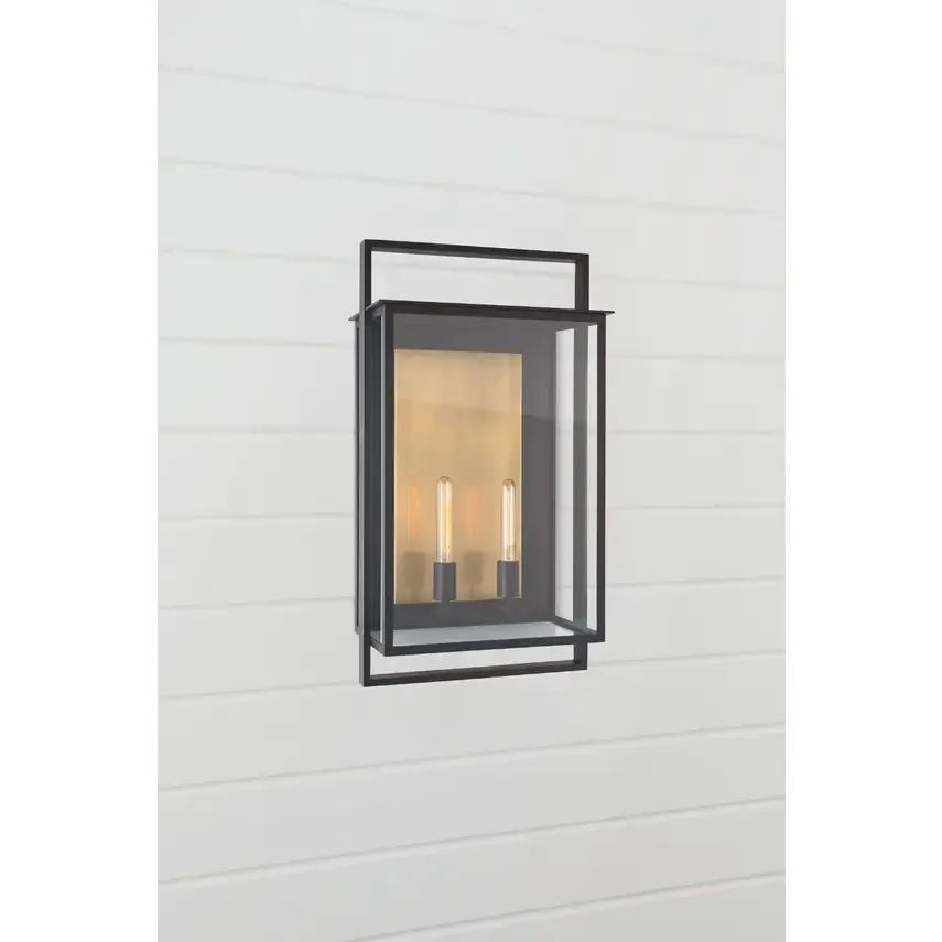 Leicester 2-Light Lantern Wall Sconce Outdoor