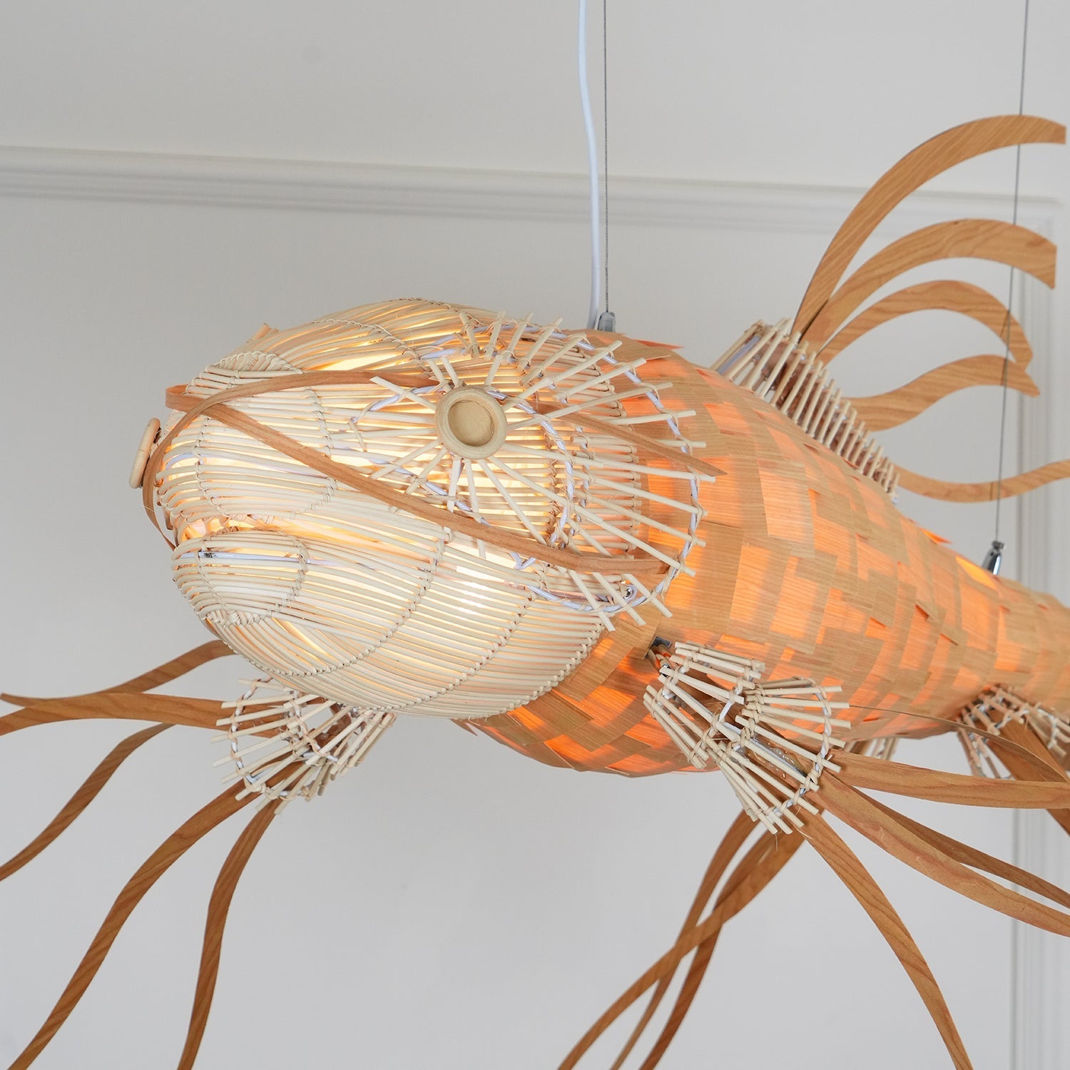 Koi Crystal Spiral Chandelier