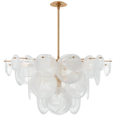 Talia Large Chandelier 37" Glass Lights Luxury Modern for Living Room