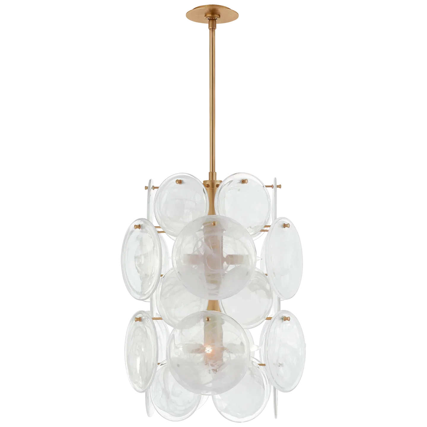 Talia Barrel Glass Chandelier 20", Kitchen Lighting Modern Chandelier for Home