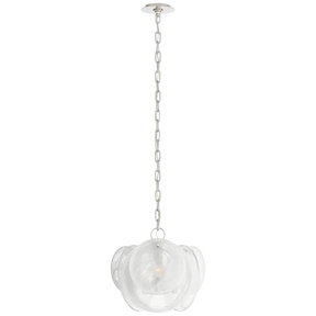 Talia Petite Chandelier 15", Modern Glass Long Island Pendant Lamp