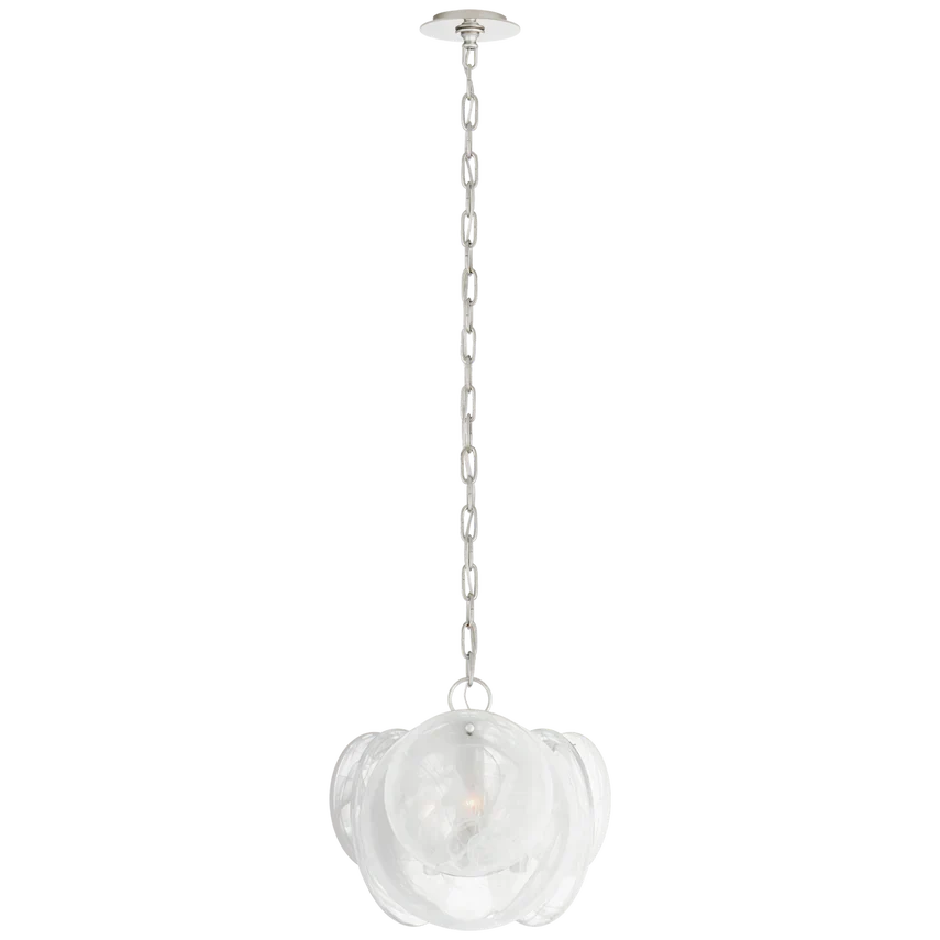 Talia Petite Chandelier 15", Modern Glass Long Island Pendant Lamp