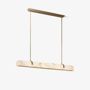 Eamon Linear Alabaster Chandelier, Kitchen Island Pendant Light