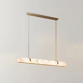 Eamon Linear Alabaster Chandelier, Kitchen Island Pendant Light