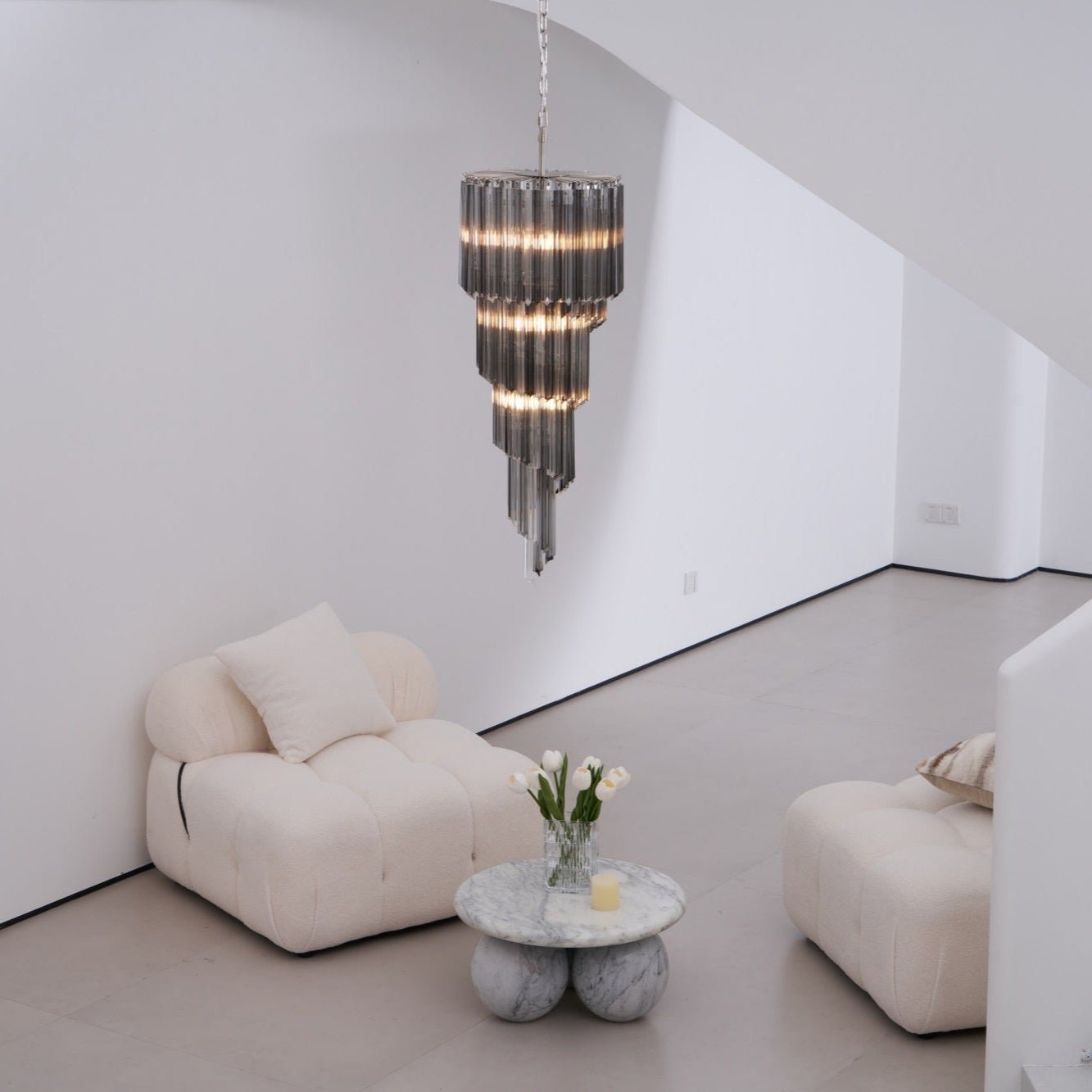 Lucente Noir Spiral Chandelier - Vakkerlight