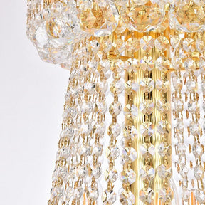 Luxury French Empire Chandelier for Villa Hall Ceiling Three-layers Crystal Light for Hotel Lobby