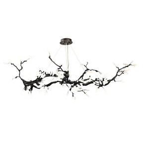 Selenite Crystal Blossom Branching Tree Chandelier