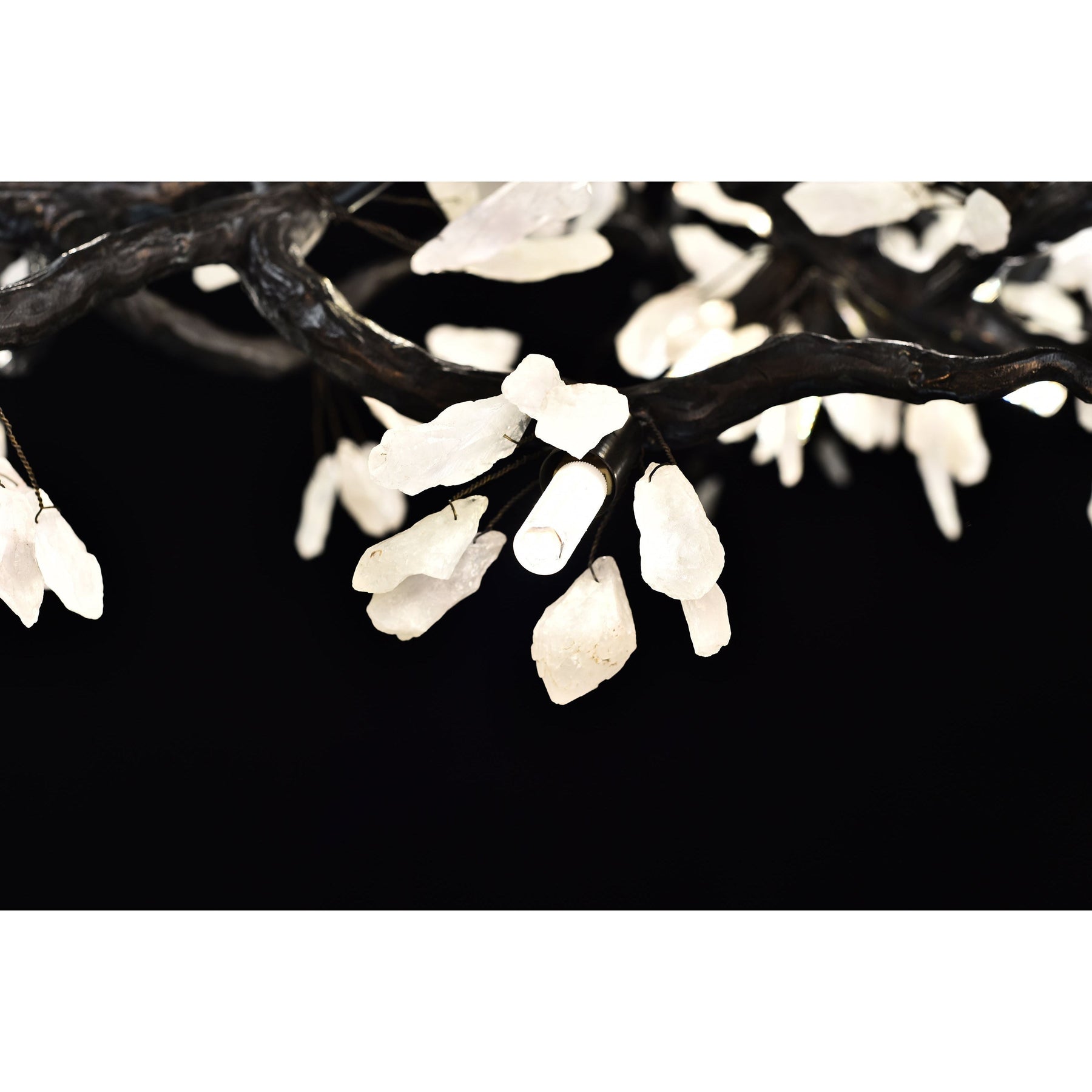 Selenite Crystal Blossom Branching Tree Chandelier