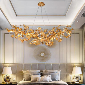 Modern Flower Linear Branch Chandelier