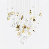 Golden Floating Leaves Chandelier