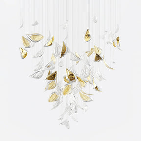 Golden Floating Leaves Chandelier