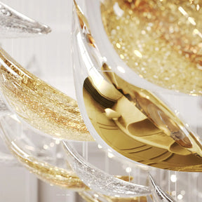 Golden Floating Leaves Chandelier